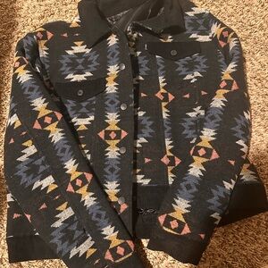 Hooey Women's Black Aztec Button-Up Jacket